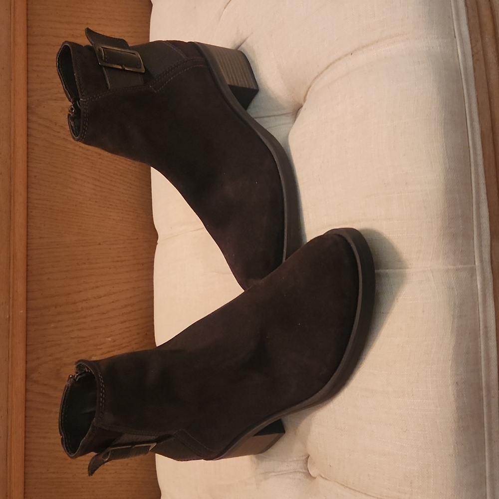 Clarks Brown Suede Booties